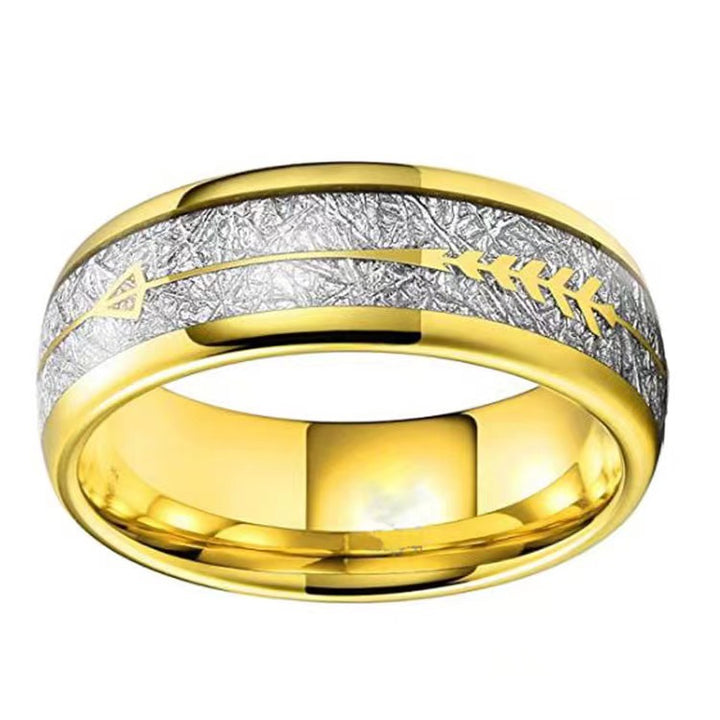 Fashion Minimalist Gold Ring Double Color Imitation Polished Ring