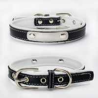 Double Leather Collar With Backing Collar For Dog Leash