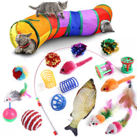Collapsible Cat Channel Rolling Floor Dragon Color Cylinder Pet Toy Rainbow Cat Tunnel