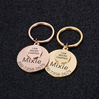 POD Pet Collar Tag Funny Keychain Dog Personalized Puppy Pet Id