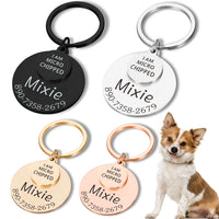 POD Pet Collar Tag Funny Keychain Dog Personalized Puppy Pet Id