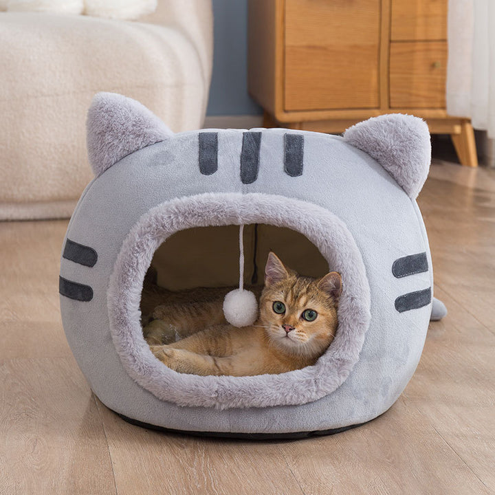 Fashion Simple Pet Warm Semi-enclosed Cat Litter