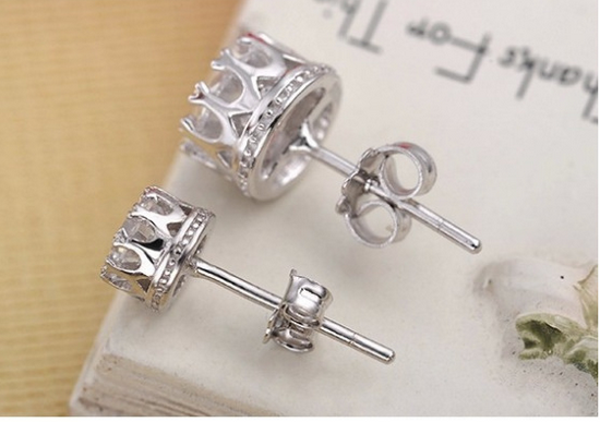 925 Sterling Silver Earrings crown hypoallergenic Earrings exquisite jewelry fashion jewelry lovers