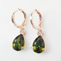 Hypoallergenic copper zircon jewelry female earrings earrings creative water drop earrings