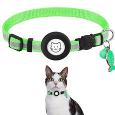Apple Airtag Tracker Protective Cover Anti-missing Pet Positioning Collar Cat Reflective Bell Collar