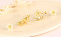 South Korea S925 Silver Earrings small daisy flowers after hanging Earrings Korean hypoallergenic sterling silver jewelry