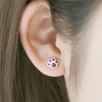 New 925 sterling silver cat claw earrings female hypoallergenic cute Japanese and Korean personality cat earrings birthday fashion jewelry