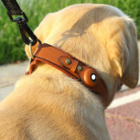 Location Tracker First Layer Leather Dog Pet Collar