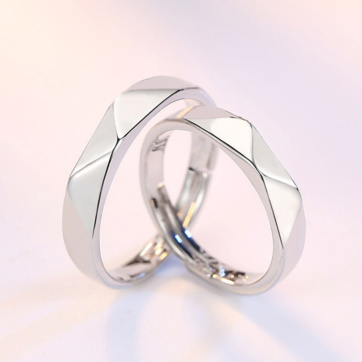 Fashion Nude Rhombus Couple Ring