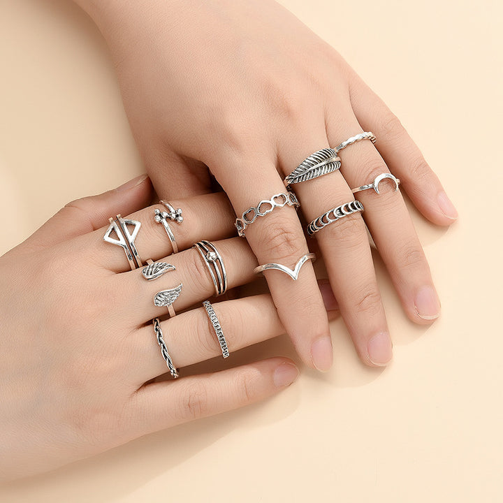 Cross-border New European And American Fashion Personality Ring Set