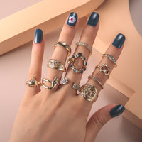 Rhinestone Fox Ring Fashion Diamond  Joint Ring Female
