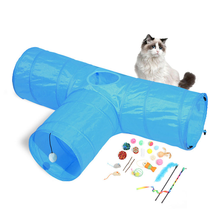 New Cat Tunnel Foldable Pet Climbing Path Cat Toys