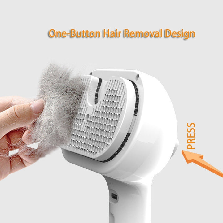 Pet Comb Self Cleaning Pets Hair Remover Brush For Dogs Grooming Tools Dematting Comb Built-in Mist Humidifier Pet Products