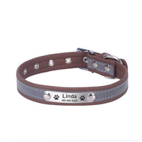 Reflective Lettering Collar Small And Medium Dog Collar Microfiber Soft Cat Collar