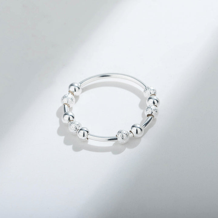 Women's Stylish And Simple Personality Sterling Silver Anxiety Ring