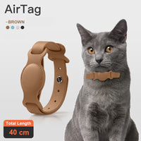 Anti-lost Device Cat And Dog Pet Collar Chain Leather Case