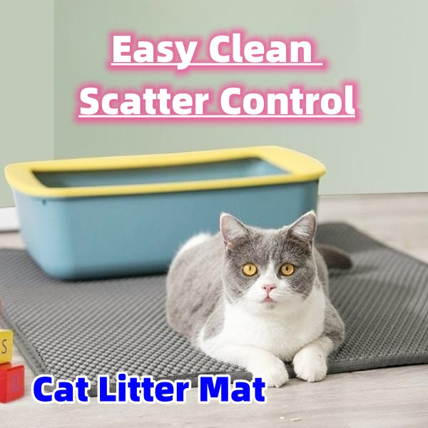 Cat Litter Mat Pet Solid Color Waterproof Cat Litter Mat Easy Clean Scatter Control Pets Supplies