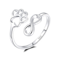 Women's Temperament Cute Dog Paw Shape Ring