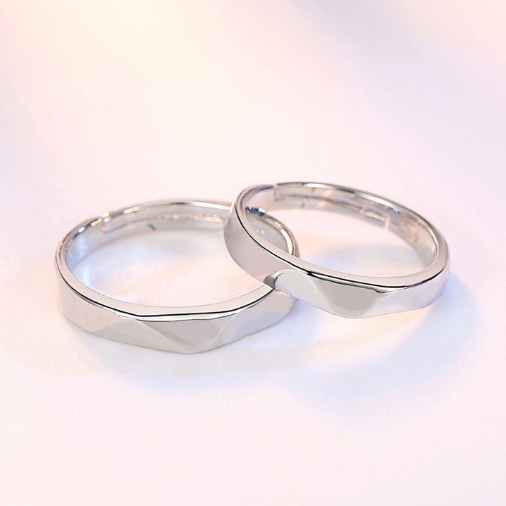 Fashion Nude Rhombus Couple Ring